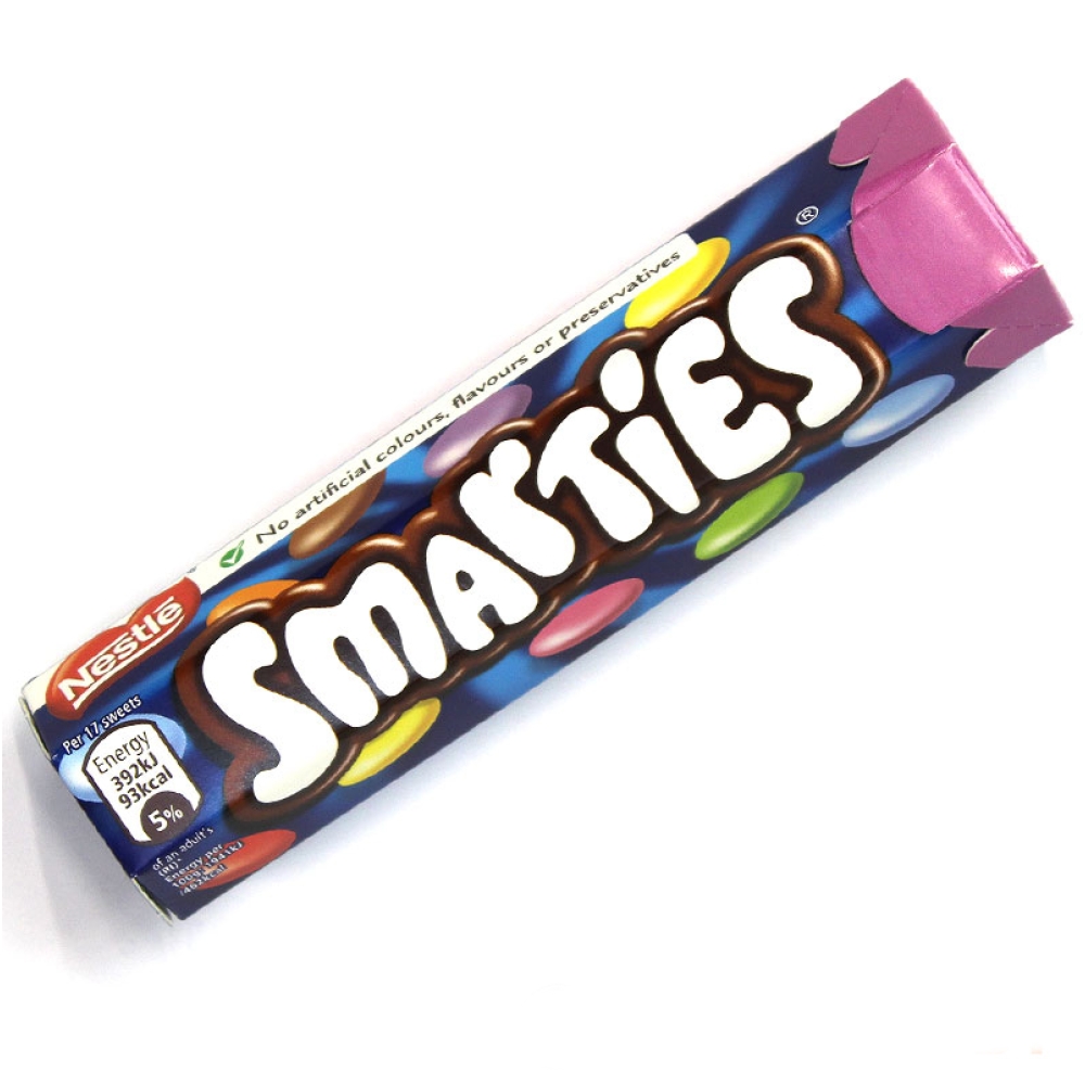 A packet of Smarties