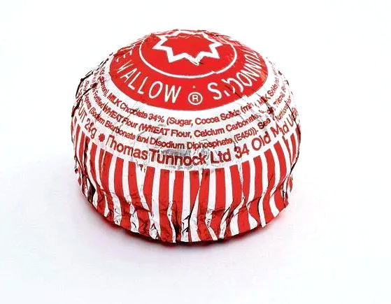 A wrapped Tunnock's teacake